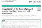 An application of the theory of planned behavior to self-care in patients with hypertension